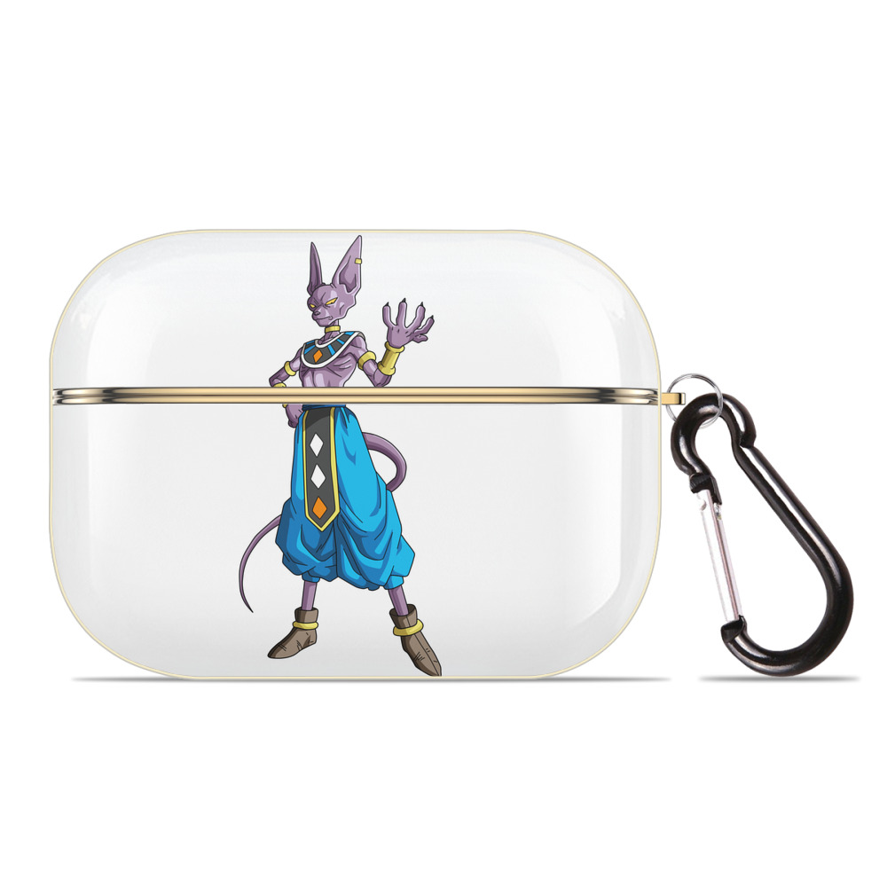 （画像用） ドラゴンボール ビルス 破壊神ビルス DRAGON BALL Beerus Birusu 【AirPods Pro用】ハードシェル保護ケース｜耐衝撃・防指紋・カラビナ付き商品仕様