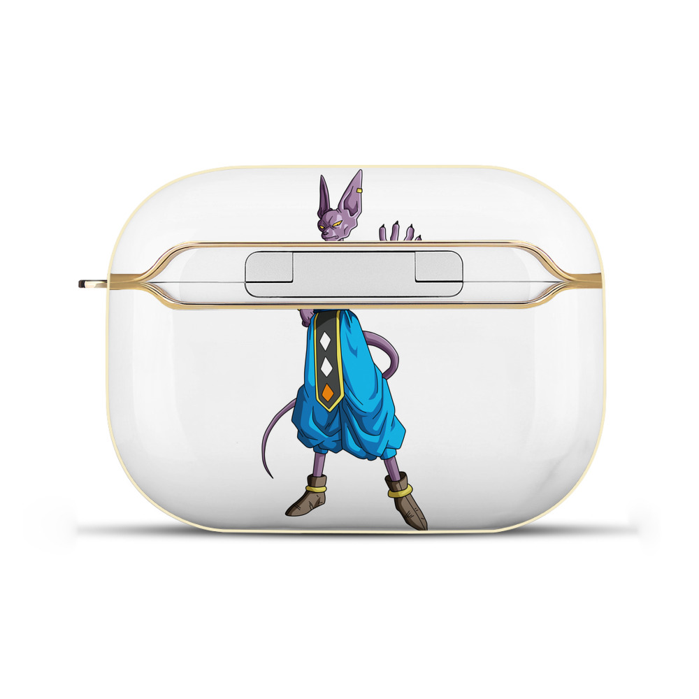 （画像用） ドラゴンボール ビルス 破壊神ビルス DRAGON BALL Beerus Birusu 【AirPods Pro用】ハードシェル保護ケース｜耐衝撃・防指紋・カラビナ付き商品仕様