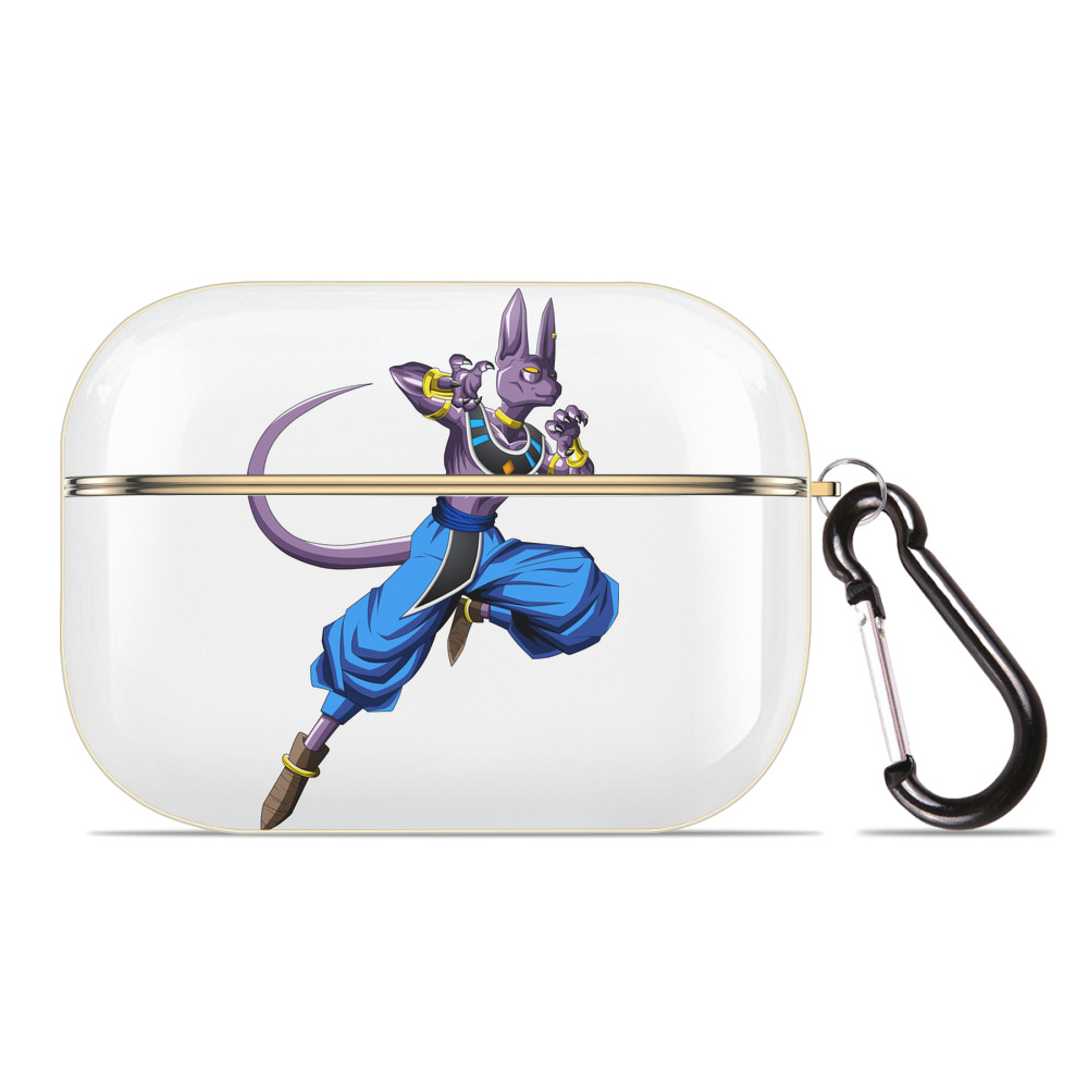 （画像用） ドラゴンボール ビルス 破壊神ビルス DRAGON BALL Beerus Birusu 【AirPods Pro用】ハードシェル保護ケース｜耐衝撃・防指紋・カラビナ付き商品仕様