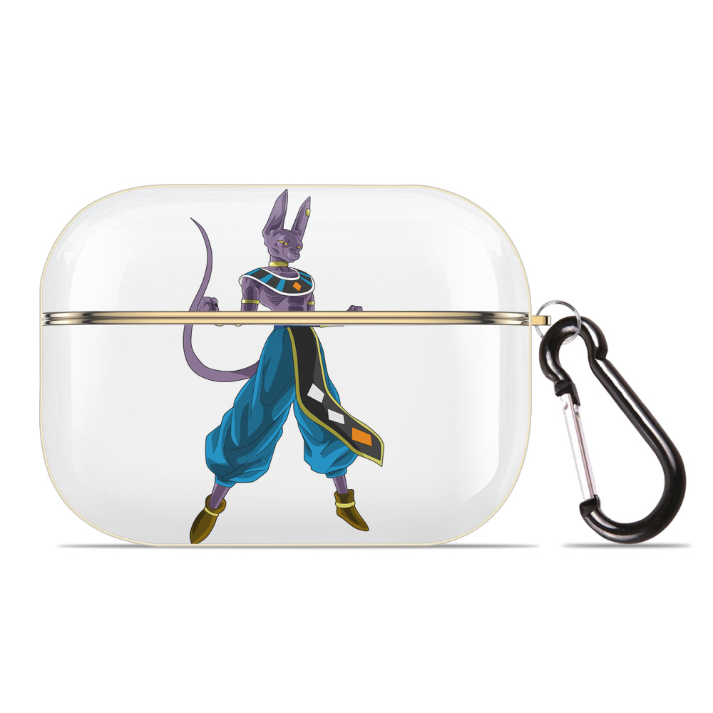 （画像用） ドラゴンボール ビルス 破壊神ビルス DRAGON BALL Beerus Birusu 【AirPods Pro用】ハードシェル保護ケース｜耐衝撃・防指紋・カラビナ付き商品仕様