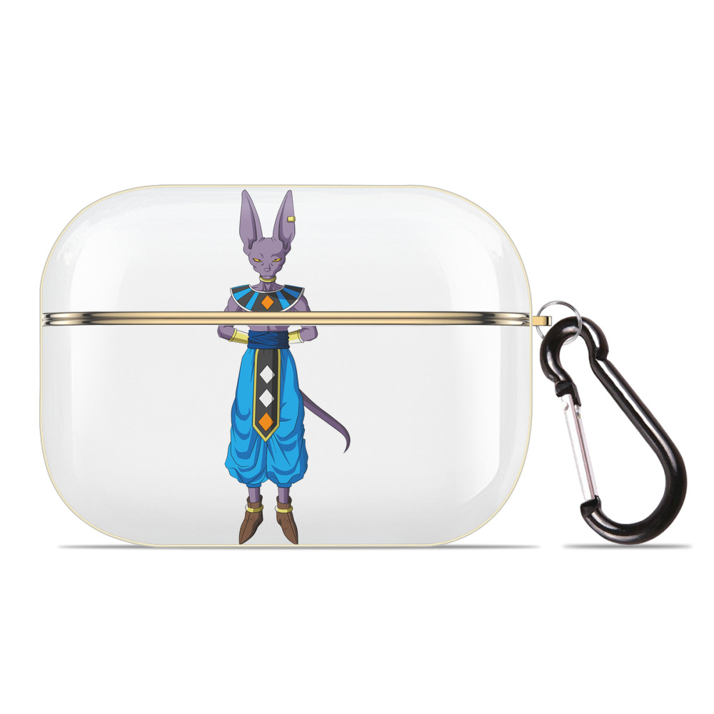 （画像用） ドラゴンボール ビルス 破壊神ビルス DRAGON BALL Beerus Birusu 【AirPods Pro用】ハードシェル保護ケース｜耐衝撃・防指紋・カラビナ付き商品仕様