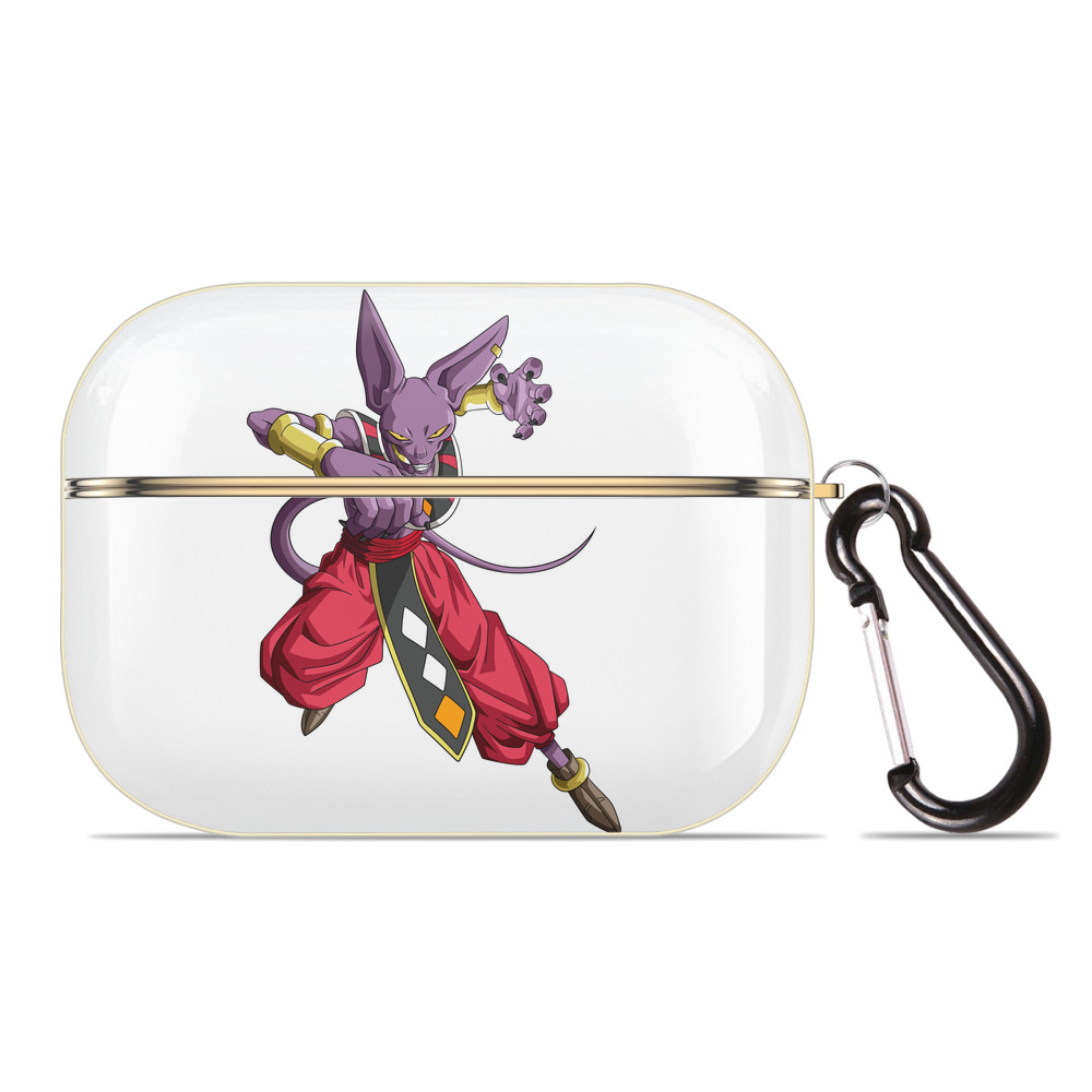 （画像用） ドラゴンボール ビルス 破壊神ビルス DRAGON BALL Beerus Birusu 【AirPods Pro用】ハードシェル保護ケース｜耐衝撃・防指紋・カラビナ付き商品仕様
