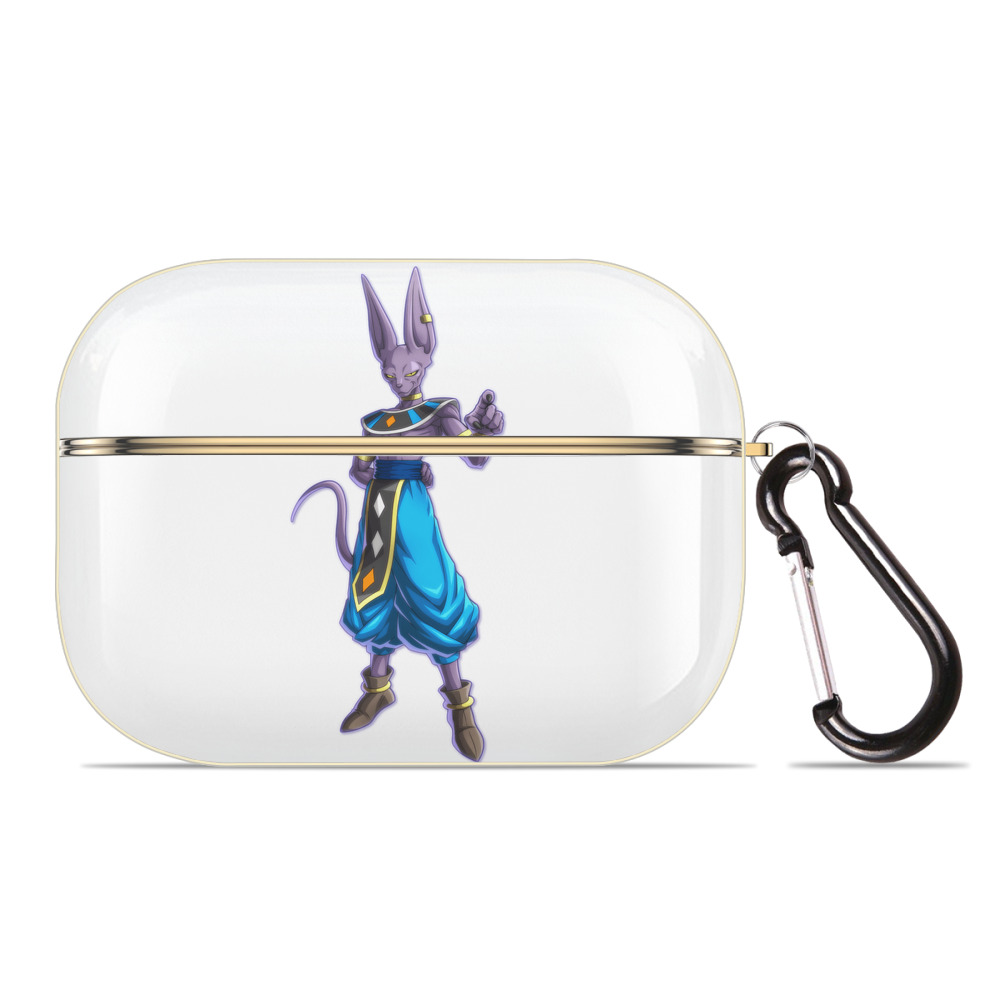 （画像用） ドラゴンボール ビルス 破壊神ビルス DRAGON BALL Beerus Birusu 【AirPods Pro用】ハードシェル保護ケース｜耐衝撃・防指紋・カラビナ付き商品仕様