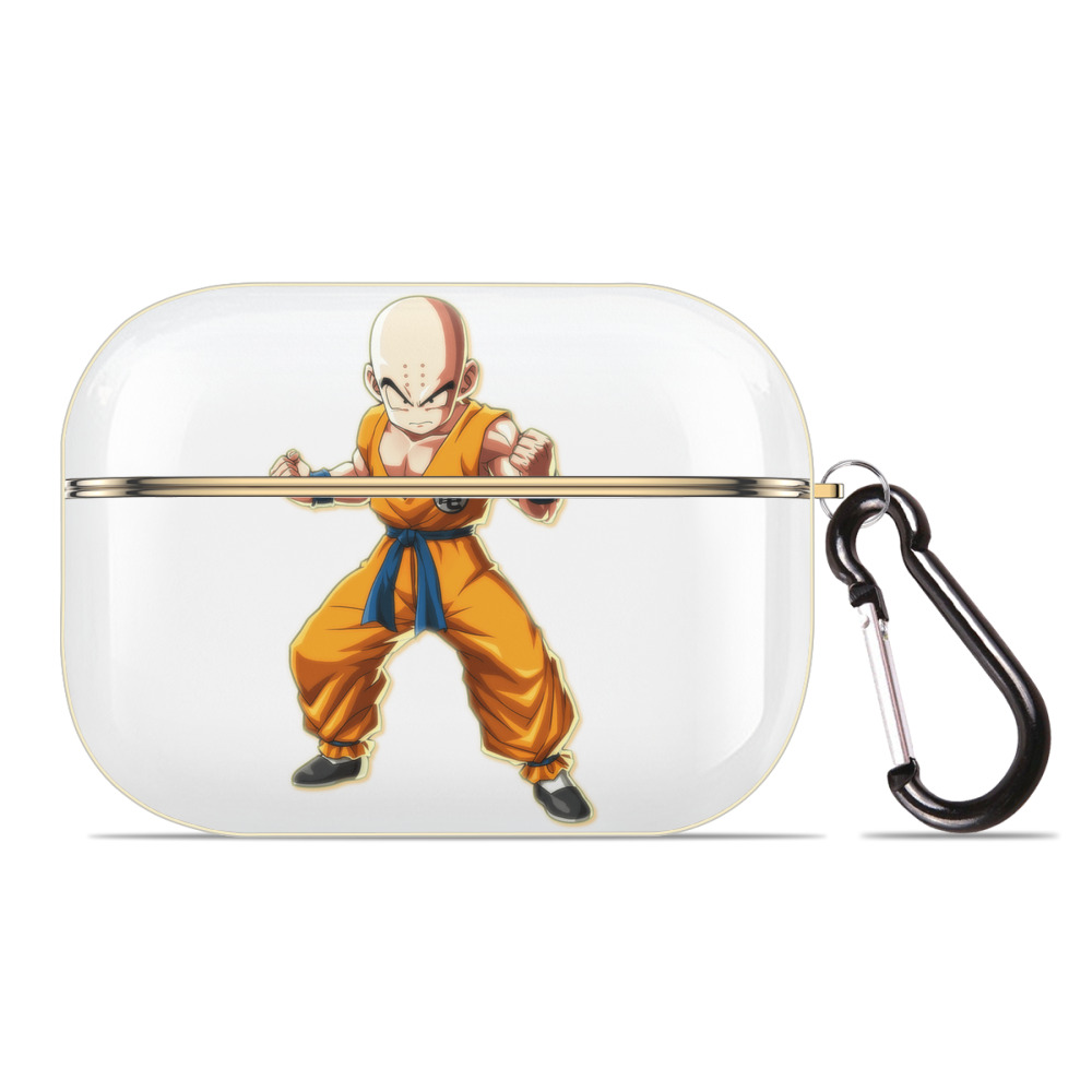 （画像用） ドラゴンボール クリリン DRAGON BALL krillin 【AirPods Pro用】ハードシェル保護ケース｜耐衝撃・防指紋・カラビナ付き商品仕様