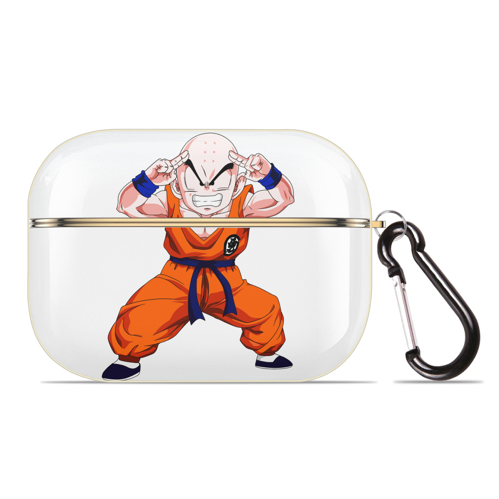 （画像用） ドラゴンボール クリリン DRAGON BALL krillin 【AirPods Pro用】ハードシェル保護ケース｜耐衝撃・防指紋・カラビナ付き商品仕様