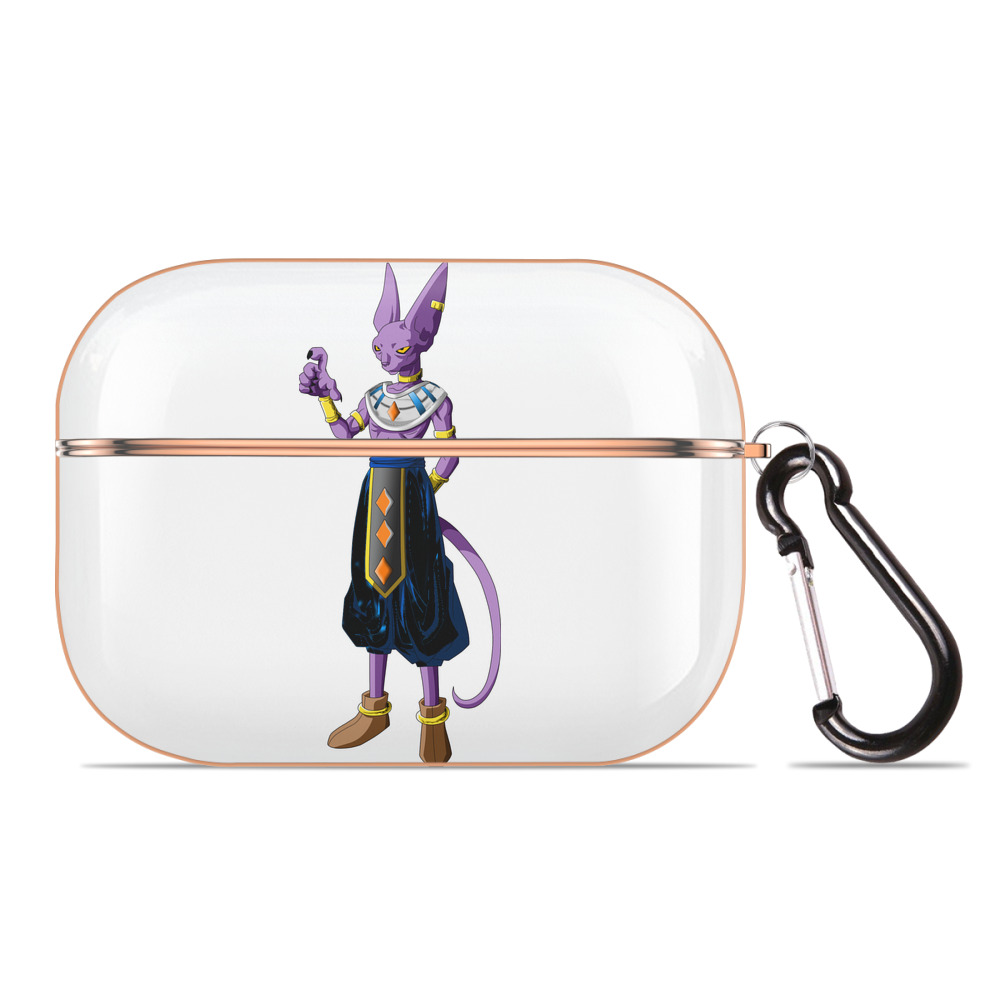（画像用） ドラゴンボール ビルス 破壊神ビルス DRAGON BALL Beerus Birusu 【AirPods Pro用】ハードシェル保護ケース｜耐衝撃・防指紋・カラビナ付き商品仕様