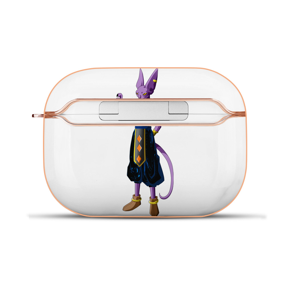 （画像用） ドラゴンボール ビルス 破壊神ビルス DRAGON BALL Beerus Birusu 【AirPods Pro用】ハードシェル保護ケース｜耐衝撃・防指紋・カラビナ付き商品仕様