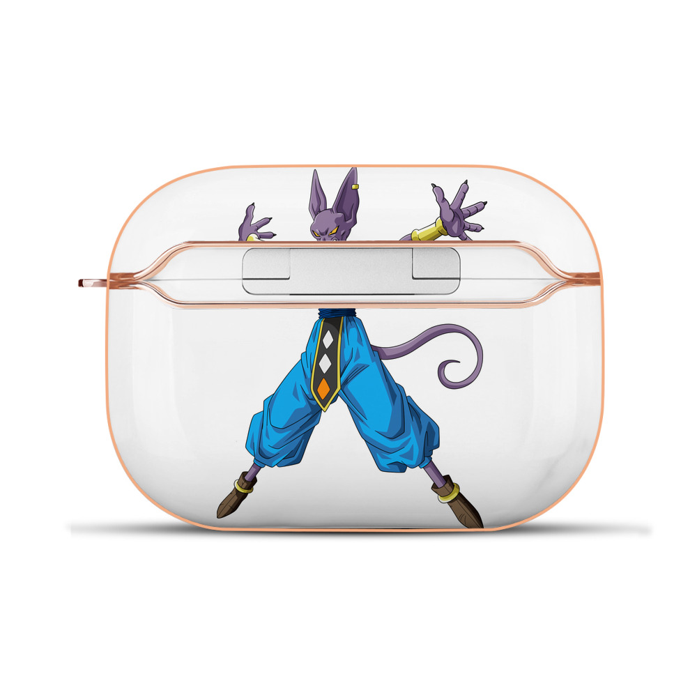 （画像用） ドラゴンボール ビルス 破壊神ビルス DRAGON BALL Beerus Birusu 【AirPods Pro用】ハードシェル保護ケース｜耐衝撃・防指紋・カラビナ付き商品仕様