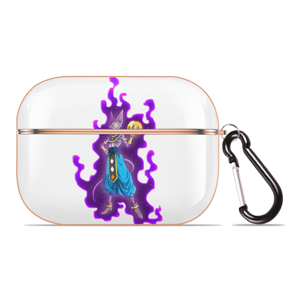 （画像用） ドラゴンボール ビルス 破壊神ビルス DRAGON BALL Beerus Birusu 【AirPods Pro用】ハードシェル保護ケース｜耐衝撃・防指紋・カラビナ付き商品仕様