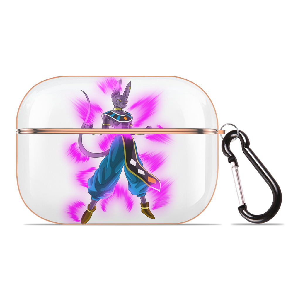 （画像用） ドラゴンボール ビルス 破壊神ビルス DRAGON BALL Beerus Birusu 【AirPods Pro用】ハードシェル保護ケース｜耐衝撃・防指紋・カラビナ付き商品仕様