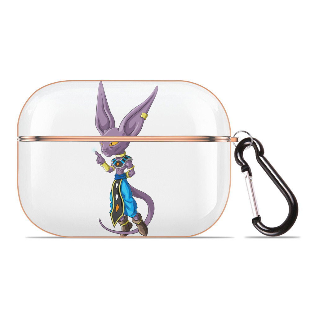 （画像用） ドラゴンボール ビルス 破壊神ビルス DRAGON BALL Beerus Birusu 【AirPods Pro用】ハードシェル保護ケース｜耐衝撃・防指紋・カラビナ付き商品仕様