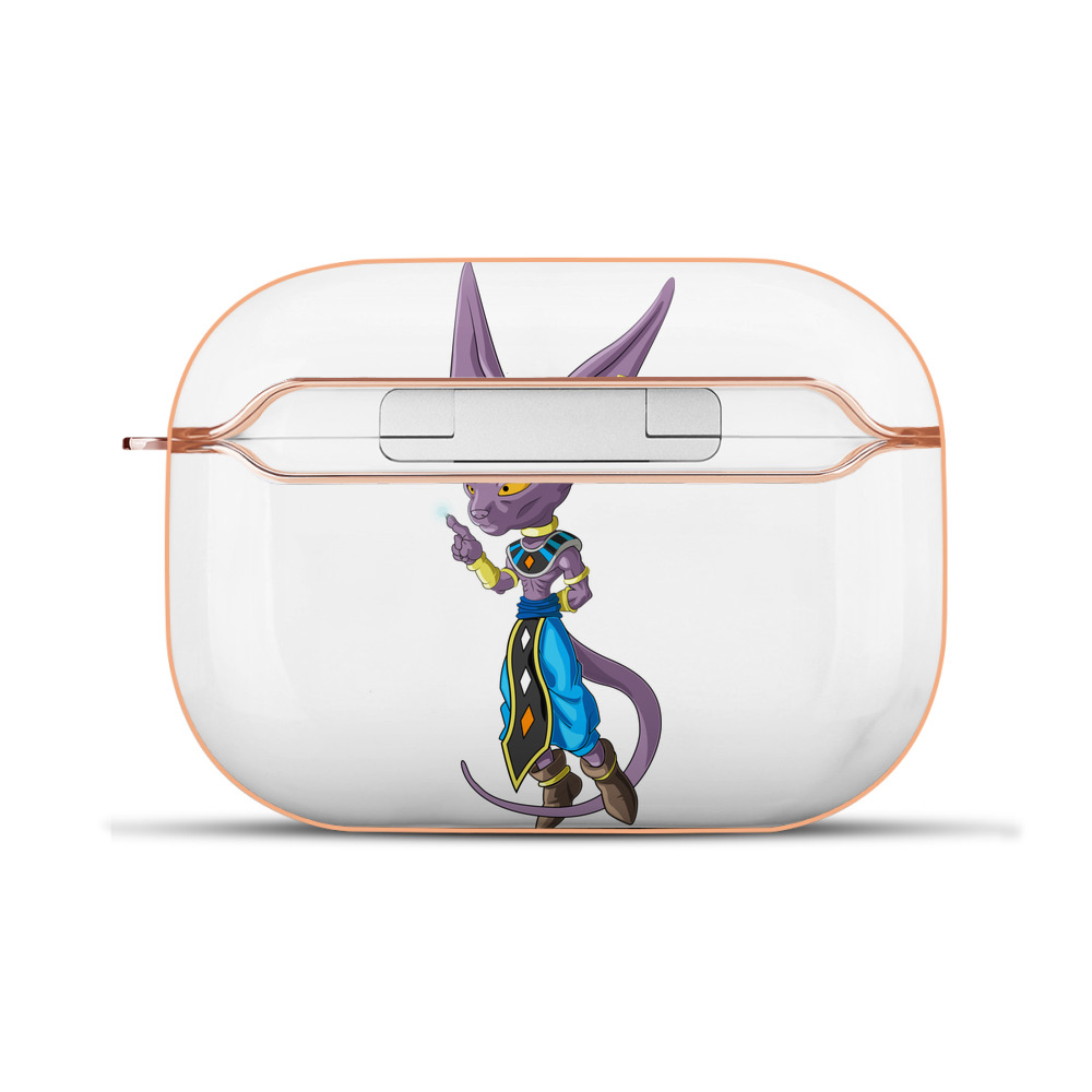 （画像用） ドラゴンボール ビルス 破壊神ビルス DRAGON BALL Beerus Birusu 【AirPods Pro用】ハードシェル保護ケース｜耐衝撃・防指紋・カラビナ付き商品仕様
