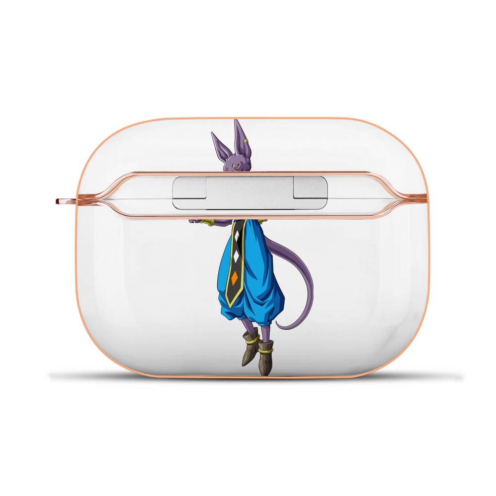 （画像用） ドラゴンボール ビルス 破壊神ビルス DRAGON BALL Beerus Birusu 【AirPods Pro用】ハードシェル保護ケース｜耐衝撃・防指紋・カラビナ付き商品仕様
