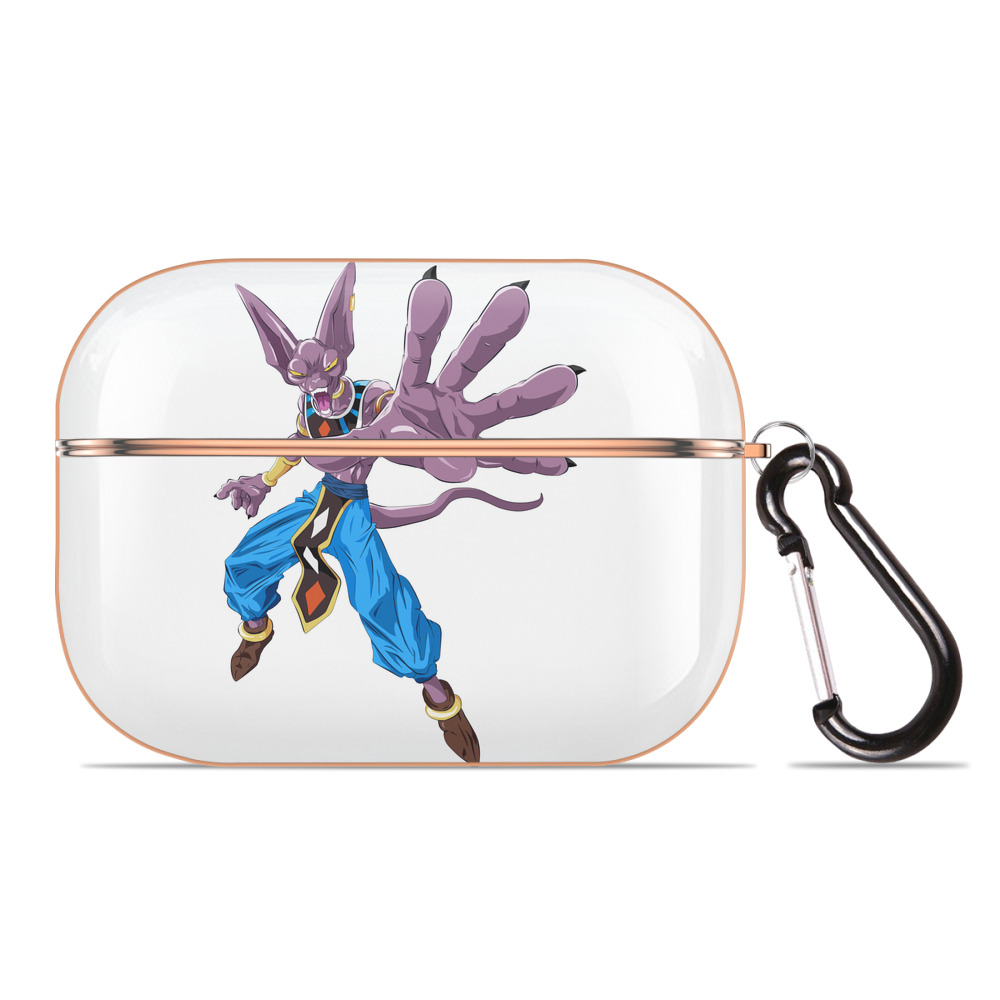 （画像用） ドラゴンボール ビルス 破壊神ビルス DRAGON BALL Beerus Birusu 【AirPods Pro用】ハードシェル保護ケース｜耐衝撃・防指紋・カラビナ付き商品仕様