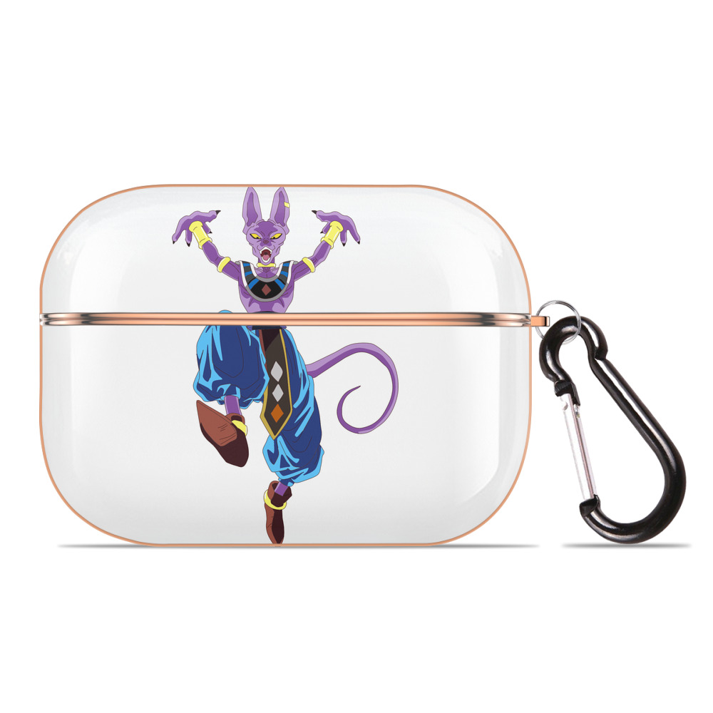 （画像用） ドラゴンボール ビルス 破壊神ビルス DRAGON BALL Beerus Birusu 【AirPods Pro用】ハードシェル保護ケース｜耐衝撃・防指紋・カラビナ付き商品仕様