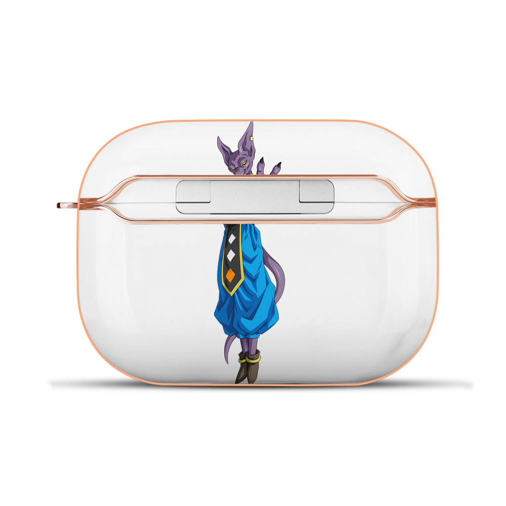 （画像用） ドラゴンボール ビルス 破壊神ビルス DRAGON BALL Beerus Birusu 【AirPods Pro用】ハードシェル保護ケース｜耐衝撃・防指紋・カラビナ付き商品仕様