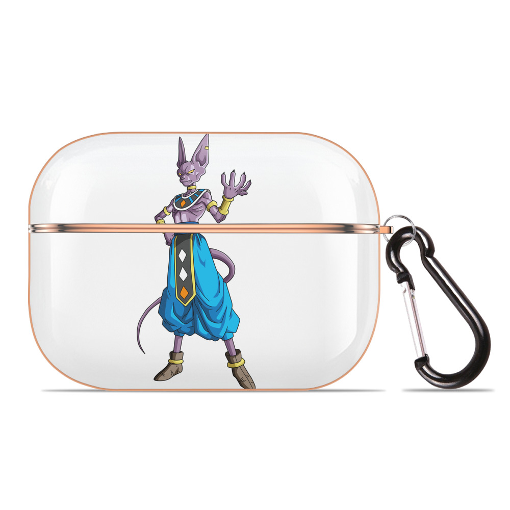 （画像用） ドラゴンボール ビルス 破壊神ビルス DRAGON BALL Beerus Birusu 【AirPods Pro用】ハードシェル保護ケース｜耐衝撃・防指紋・カラビナ付き商品仕様