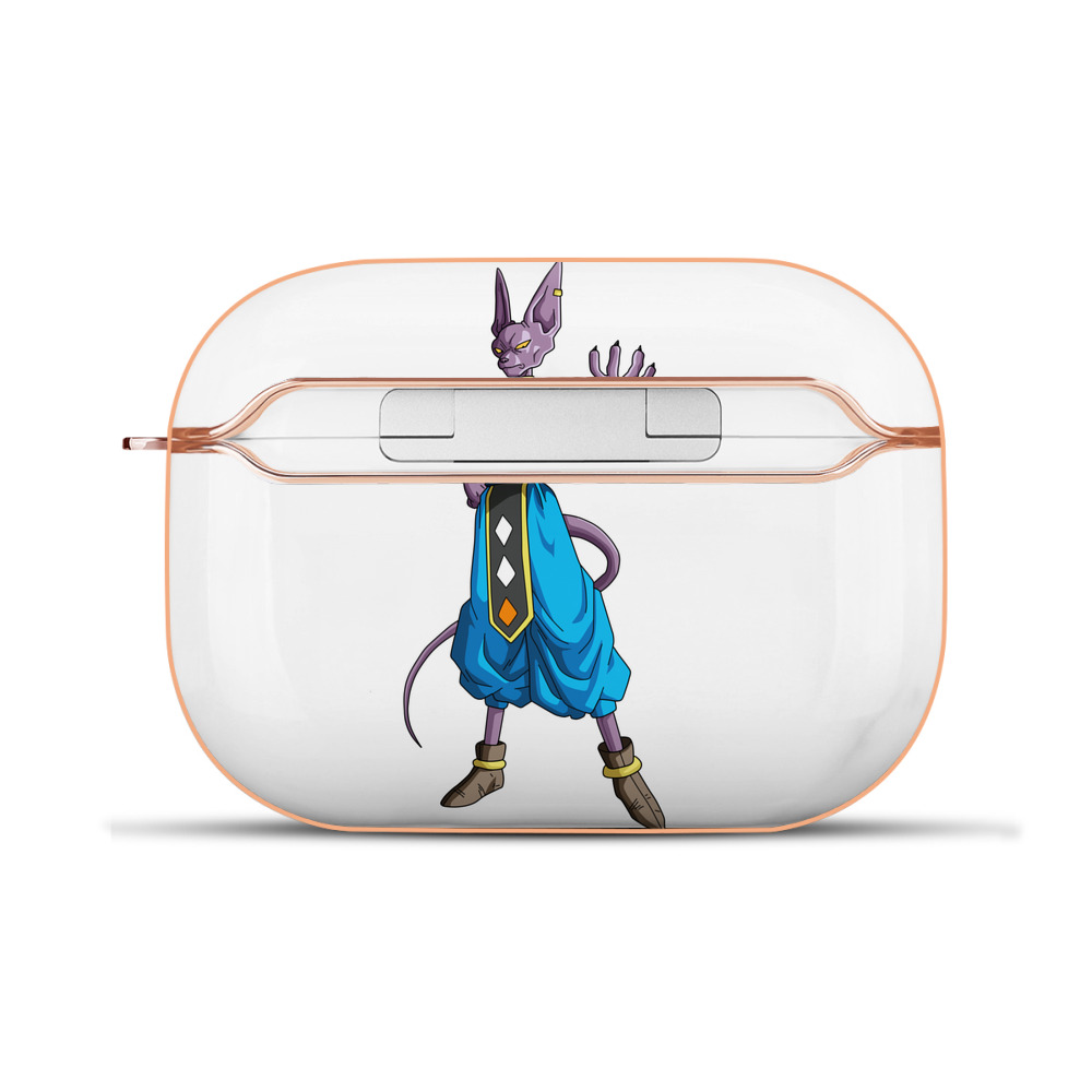 （画像用） ドラゴンボール ビルス 破壊神ビルス DRAGON BALL Beerus Birusu 【AirPods Pro用】ハードシェル保護ケース｜耐衝撃・防指紋・カラビナ付き商品仕様