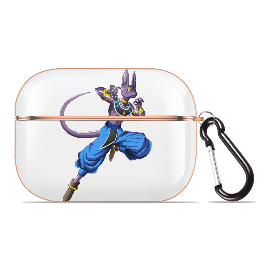（画像用） ドラゴンボール ビルス 破壊神ビルス DRAGON BALL Beerus Birusu 【AirPods Pro用】ハードシェル保護ケース｜耐衝撃・防指紋・カラビナ付き商品仕様