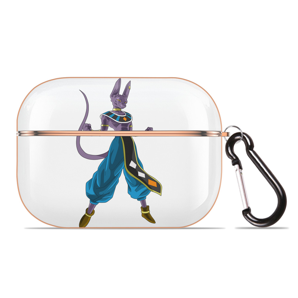 （画像用） ドラゴンボール ビルス 破壊神ビルス DRAGON BALL Beerus Birusu 【AirPods Pro用】ハードシェル保護ケース｜耐衝撃・防指紋・カラビナ付き商品仕様