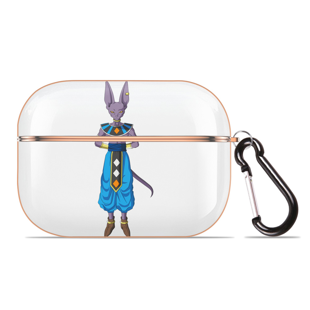 （画像用） ドラゴンボール ビルス 破壊神ビルス DRAGON BALL Beerus Birusu 【AirPods Pro用】ハードシェル保護ケース｜耐衝撃・防指紋・カラビナ付き商品仕様