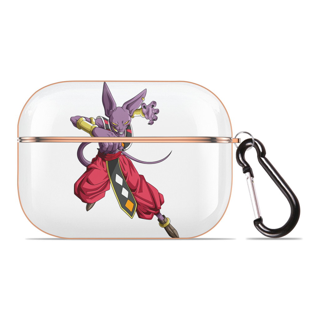 （画像用） ドラゴンボール ビルス 破壊神ビルス DRAGON BALL Beerus Birusu 【AirPods Pro用】ハードシェル保護ケース｜耐衝撃・防指紋・カラビナ付き商品仕様