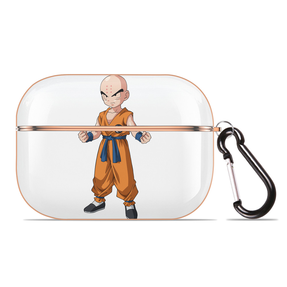 （画像用） ドラゴンボール クリリン DRAGON BALL krillin 【AirPods Pro用】ハードシェル保護ケース｜耐衝撃・防指紋・カラビナ付き商品仕様