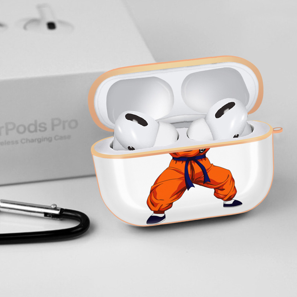 ドラゴンボール クリリン DRAGON BALL krillin 【AirPods Pro用】ハードシェル保護ケース｜耐衝撃・防指紋・カラビナ付き商品仕様