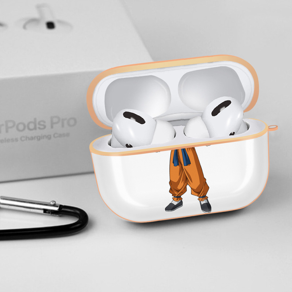 ドラゴンボール クリリン DRAGON BALL krillin 【AirPods Pro用】ハードシェル保護ケース｜耐衝撃・防指紋・カラビナ付き商品仕様