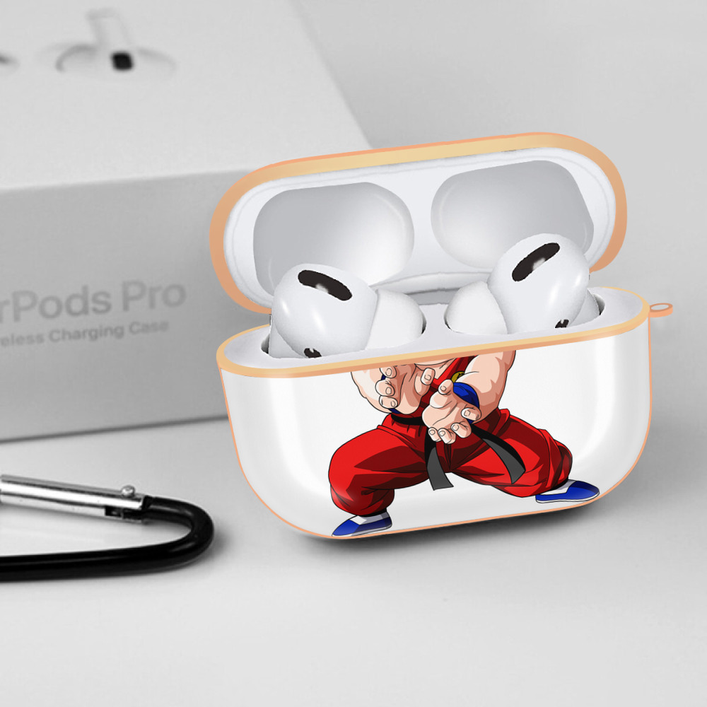 ドラゴンボール クリリン DRAGON BALL krillin 【AirPods Pro用】ハードシェル保護ケース｜耐衝撃・防指紋・カラビナ付き商品仕様