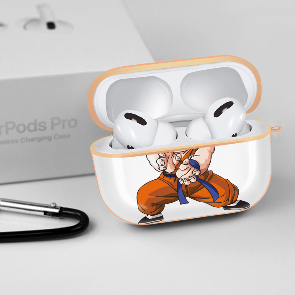 ドラゴンボール クリリン DRAGON BALL krillin 【AirPods Pro用】ハードシェル保護ケース｜耐衝撃・防指紋・カラビナ付き商品仕様