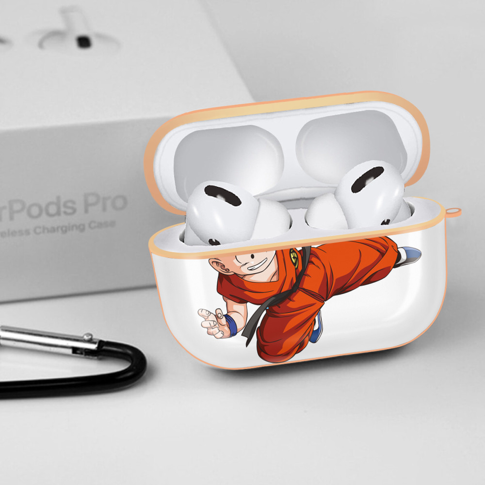 ドラゴンボール クリリン DRAGON BALL krillin 【AirPods Pro用】ハードシェル保護ケース｜耐衝撃・防指紋・カラビナ付き商品仕様
