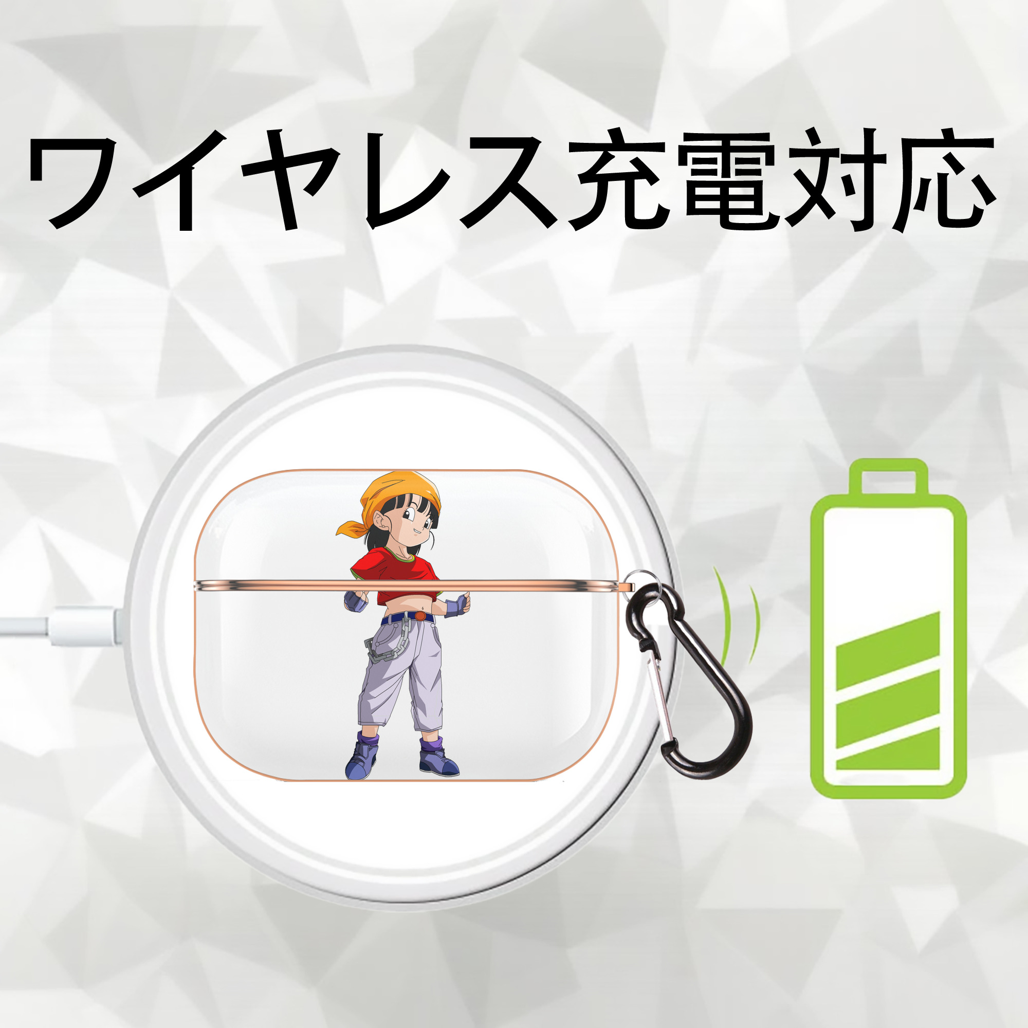 ドラゴンボール パン DRAGON BALL Pan 【AirPods Pro用】ハードシェル保護ケース｜耐衝撃・防指紋・カラビナ付き商品仕様