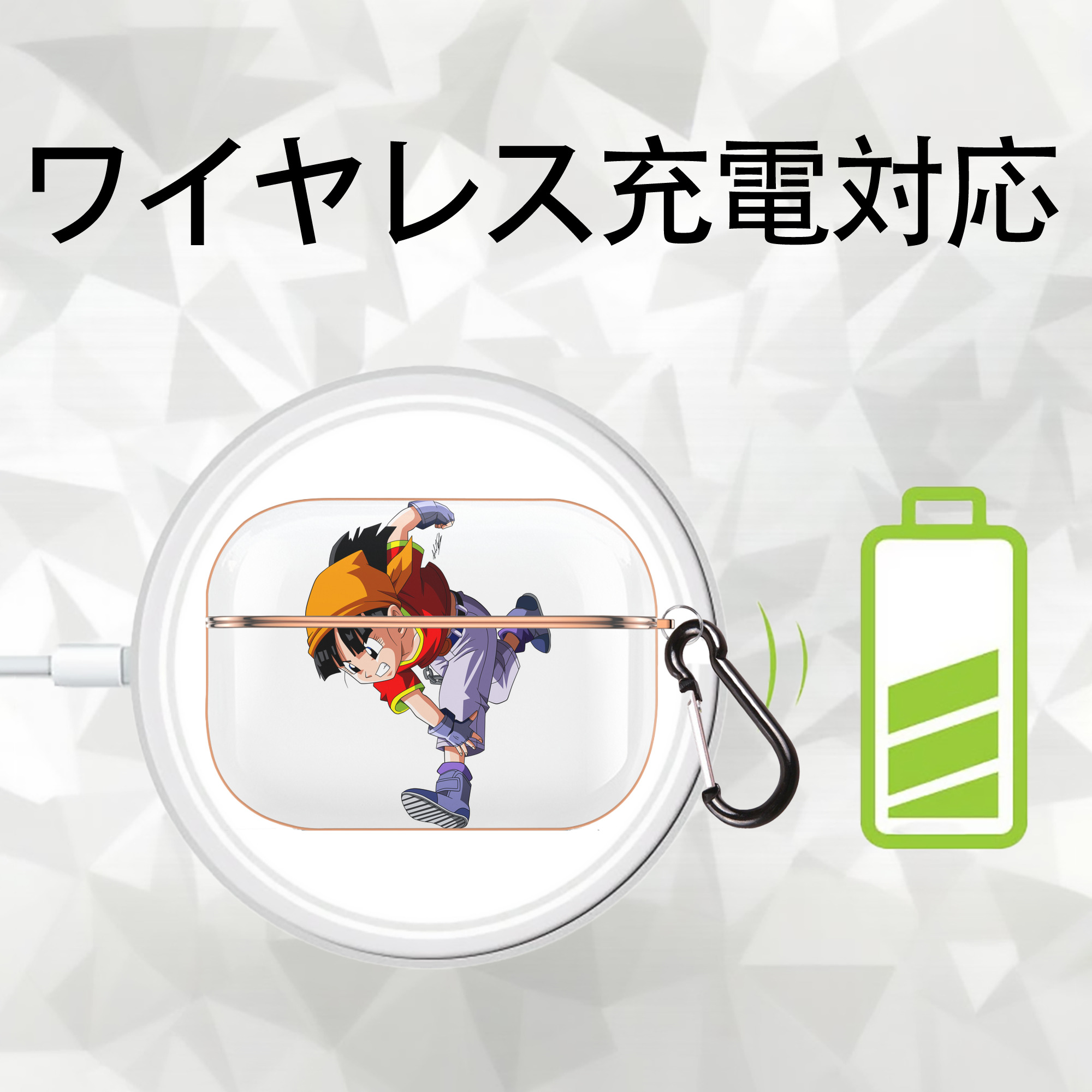 ドラゴンボール パン DRAGON BALL Pan 【AirPods Pro用】ハードシェル保護ケース｜耐衝撃・防指紋・カラビナ付き商品仕様