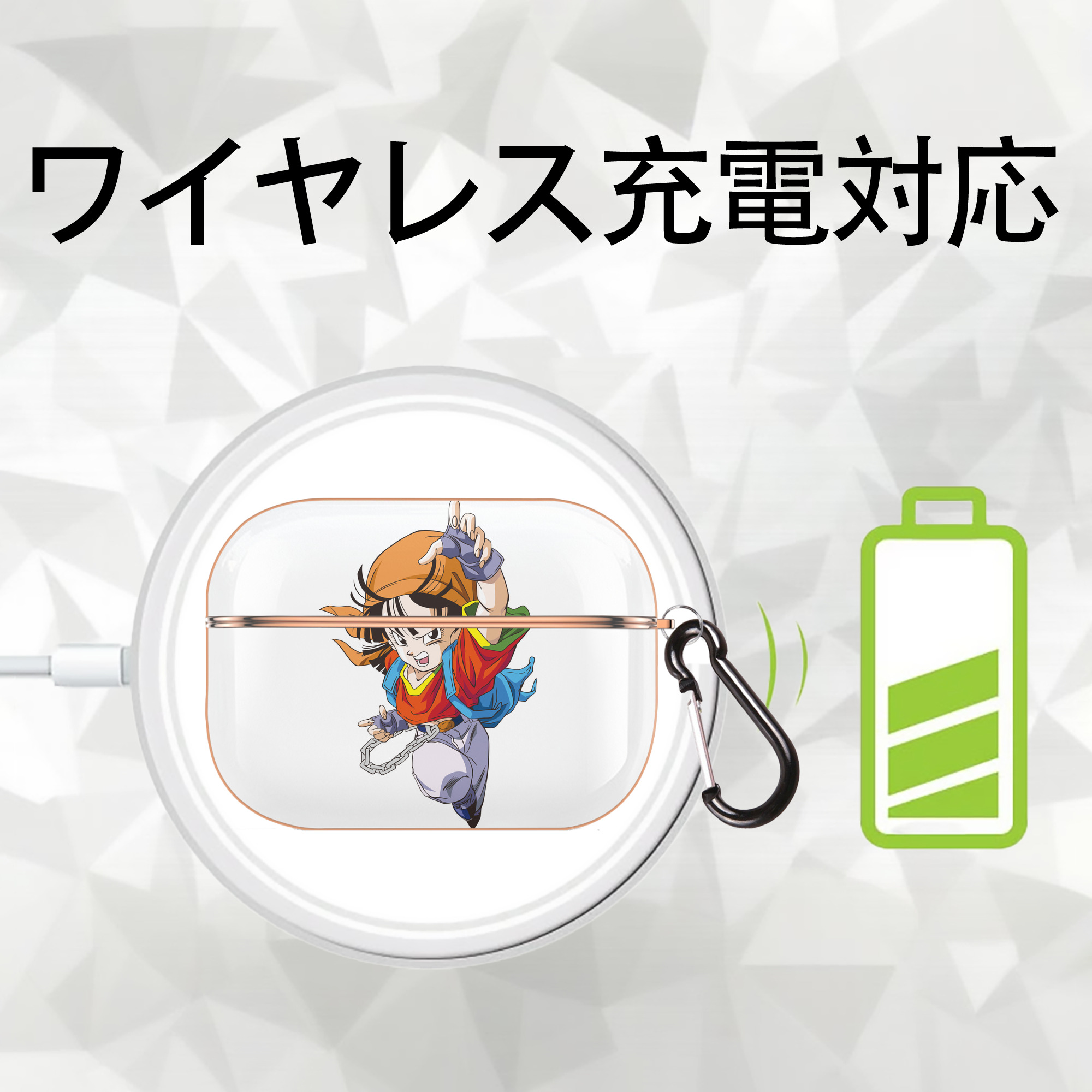 ドラゴンボール パン DRAGON BALL Pan 【AirPods Pro用】ハードシェル保護ケース｜耐衝撃・防指紋・カラビナ付き商品仕様